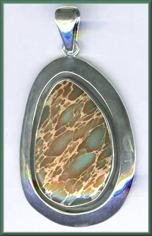 Charles Albert Impressionist Stone Pendant