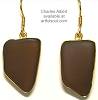 Charles Albert Alchemia Brown Recycled Glass Earrings