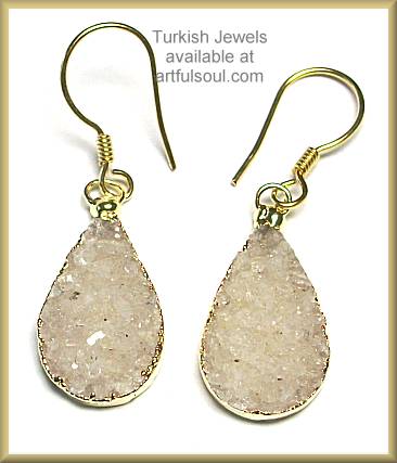 Turkish Ice Drusy Dangling Earrings