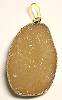 Turkish Peach Drusy Brass Pendant