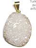 Turkish Ice Drusy Brass Pendant