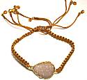 Turkish Lavender Drusy Macrame Bracelet