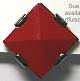 Sue Cox Dark Red CLIP Earrings