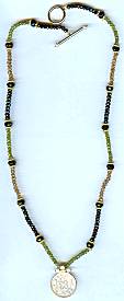 Donna Chambers 14kt Citrine/Onyx/Peridot Necklace