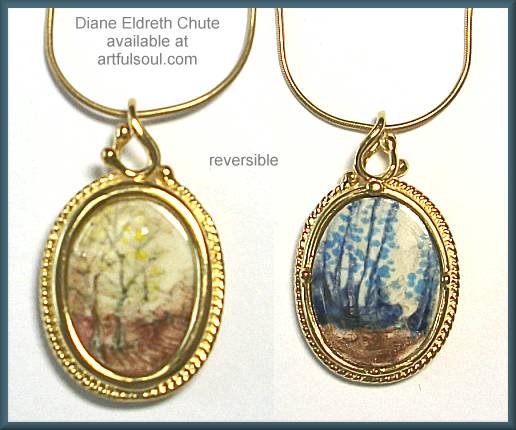Diane Eldreth Chute Reversible Season of Trees Pendant