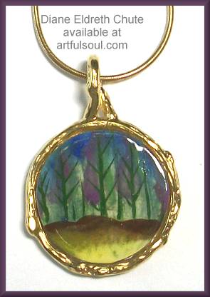 Diane Eldreth Chute Forest  Pendant