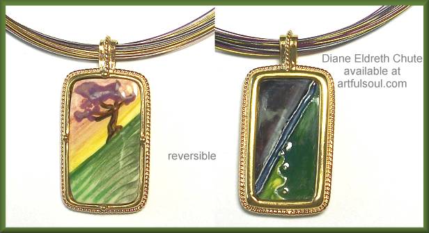 Diane Eldreth Chute Reversible Tree/Abstract Pendant