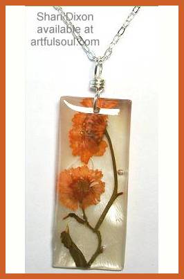 Shari Dixon Orange Achillea Necklace
