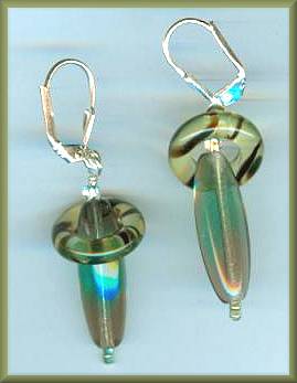 Donnabeth Green Smoke Ring Toss Earrings