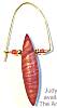 Judy Dunn Shibori Rose Red Earrings