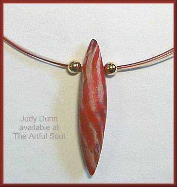 Judy Dunn Shibori Red Necklace