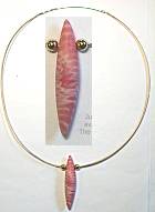 Judy Dunn Shibori Pink Necklace