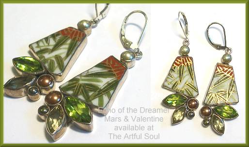 Mars & Valentine Asian Tile Earrings