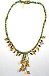 Mayan Turquoise/Gold Necklace