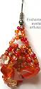 Enchanted Tangerine Cluster Earrings