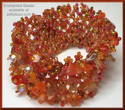 Enchanted Tangerine Flat Bracelet