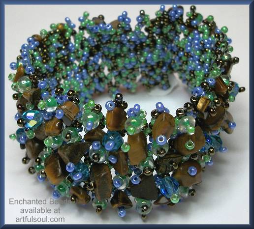 Enchanted Periwinkle/Brown Flat Bracelet