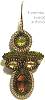 Femmes Fragiles Olive/Bronze Ornate Earrings