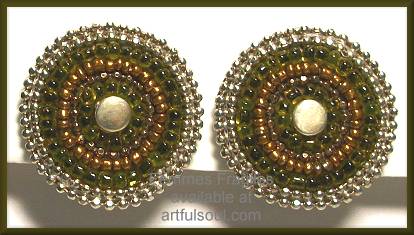 Femmes Fragiles Olive/Bronze CLIP Earrings