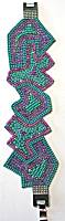 Femmes Fragiles Turquoise/Orchid Abstract Bracelet
