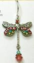 Firefly Mosaic Dragonfly Earrings - Padparadscha