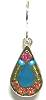 Firefly Teardrop Mosaic Earrings, Carribean Blue