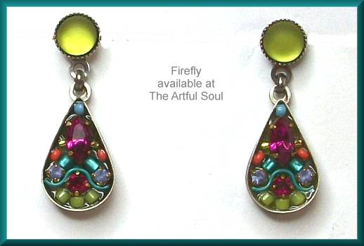 Firefly Post-Dangle Teardrop Earrings
