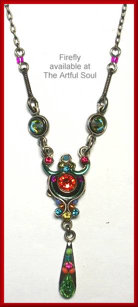 Firefly Delicate Multicolor Mosaic Necklace