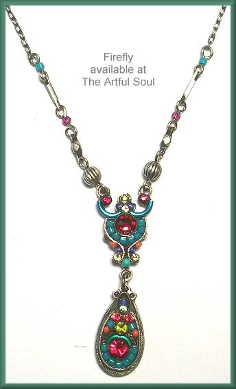 Firefly Delicate Mosaic Drop Necklace