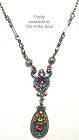 Firefly Delicate Mosaic Drop Necklace
