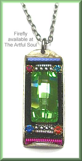 Firefly Baguette Green Pendant