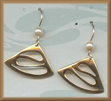 Finestkind Gold Triangle Earrings
