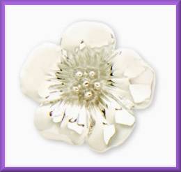 Finders Key Purse Clip Silver Flower