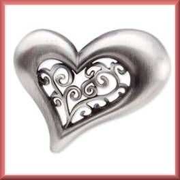 Finders Key Purse Clip Filigree Heart