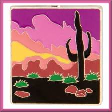 Finders Key Purse Clip Cactus Sunset (retired)