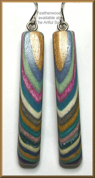 Featherwood Long Rectangle Earrings