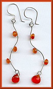 Great Falls Vine Carnelian Earrings