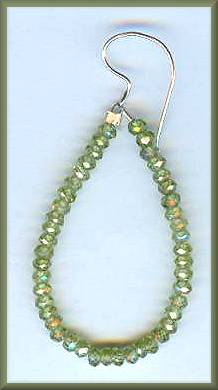 Great Falls Green CZ Loop Earrings
