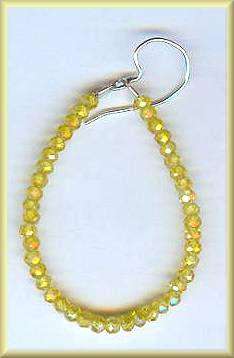 Great Falls Yellow CZ Loop Earrings