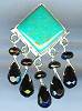 Great Falls Onyx Turquoise Earrings