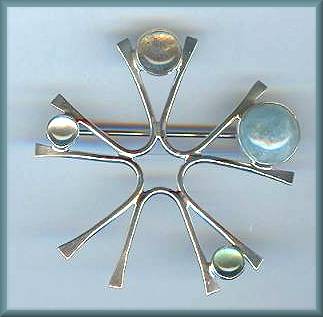 Great Falls Starburst Aquamarine Pin