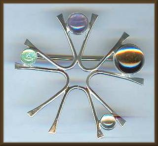 Great Falls Starburst Smoky Quartz Pin