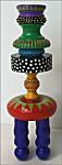 Gina Rosencrantz Painted Wood Candlestick