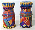 Gina Rosencrantz Painted Wood Salt & Pepper Set