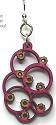 Green Tree Blossoms Bubbles Earrings Pink