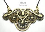 Green Tree Gear Necklace Light Browns