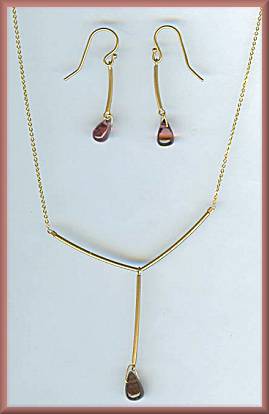 Druxman 18kt Gold Pink Tourmaline Set