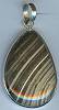 Gray Striped Agate Pendant