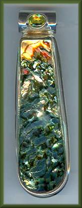 Abalone Peridot Pendant