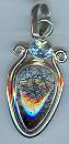 Tourmalinated Quartz Blue Topaz Pendant